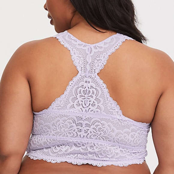Purple Lace Racerback Bralette - Picture 2 of 2